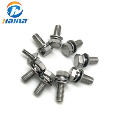 China Hex Head Combine Stainless Steel 314 306 full Thread Bolt and Flat Washer for sale