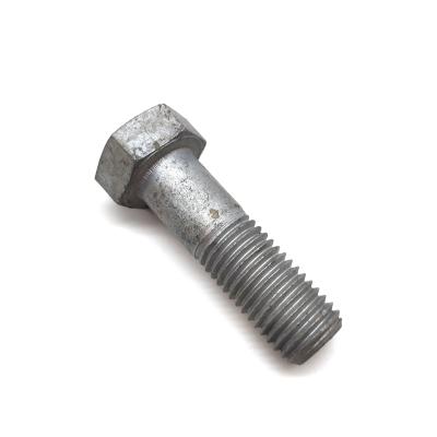 China DIN931 Grade 5.8 6.8 M16 M20 Low Profile Hot Dip Galvanized Hex Head Bolts for sale