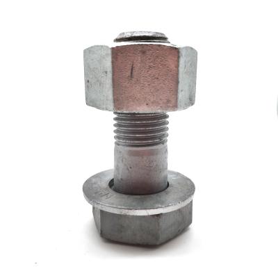 China carbon steel Hot dip galvanized Hex Head Bolts And Nuts With Washer for sale