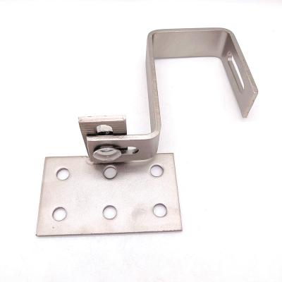 China A4 Stainless Steel Solar Panel Custom Mounting Adjustable Tile Roof Hook for sale