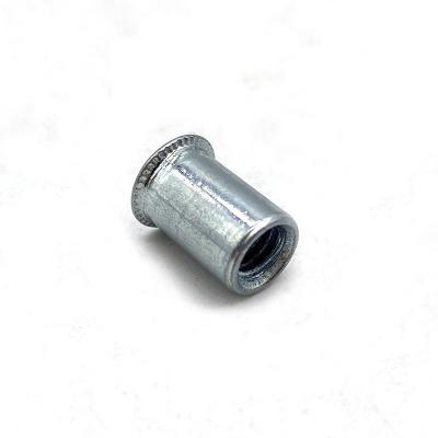 China Flat White/Yellow Zinc Plated Carbon Steel Threaded Blind  Rivet Nuts for sale