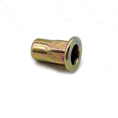 China Aluminium  Pre Bulbed Flat Head ASTM A36 Carbon Steel 4.8 5.8 Hex Rivet Nut for sale