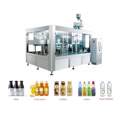 China 220v Automatic 36000 BPH Rotary Milk Bottle Filling Line for sale