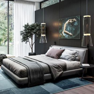 China Los muebles modernos del dormitorio del diseño del botón fijan estilo italiano de la cama de lujo gigante en venta