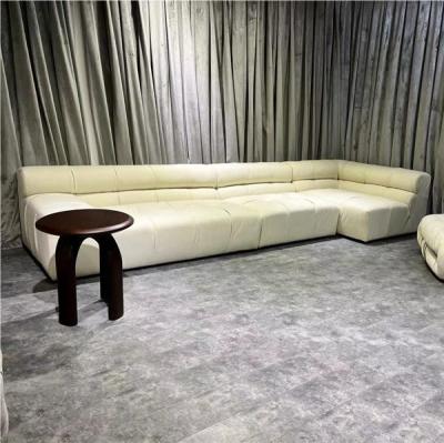 Chine Ensemble de meubles de causeuse de canapé blanc de canapé sectionnel de salon de tissu de bouton capitonné à vendre