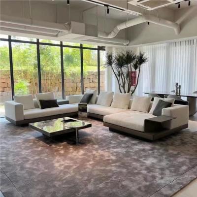 中国 現代アシュリー部門別の灰色の革のソファーの贅沢な居間の家具のソファー セット 販売のため