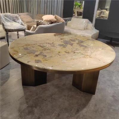 Chine La table de salle à manger de luxe contemporaine ronde supérieure de marbre de cuisine a placé 6 à vendre