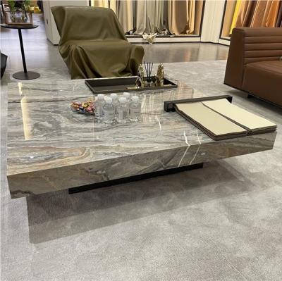 China Marble Luxury Modern Furnitures With Storage Coffee Table For Livingroom à venda