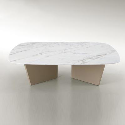 China O retângulo personalizou a mesa de centro 1000mm Couchtisch luxuoso de mármore à venda