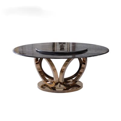 China Tempering Contemporary Luxury Dining Table 1350mm , Ebony Lazy Susan Dining Table for sale