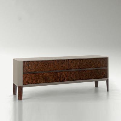 China Tevê 180cm da tabela de console do armário do Burl 18in de madeira para a sala de visitas à venda