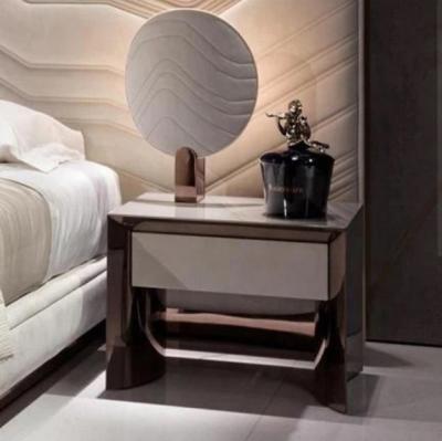 China Waterproof Modern Bedside Tables Electroplating 0.6m Decorative Storage Cabinets for sale