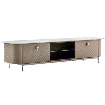 China 2.2m 22in Cabinet Console Table Titanium TV Stands And Coffee for sale