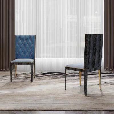 China Button Style Luxury Modern Dining Chairs 0.53m European Tufted Leather Dining Chair for sale