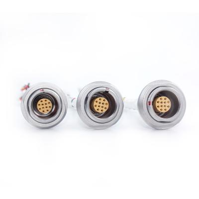 China 12 Core Quick Lock Connector Waterproof Socket Solder Contacts With EMC Shielding for sale