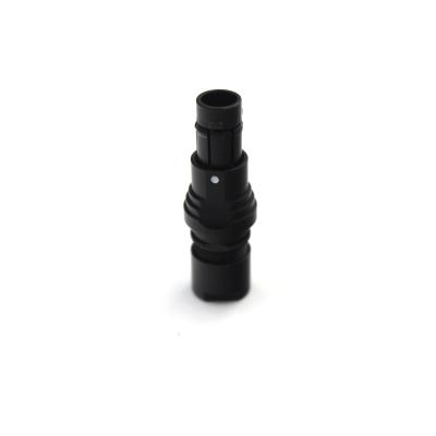 China 102C Series 3-key 100° 13-core welded black chrome straight plug, push-pull waterproof connector for sale