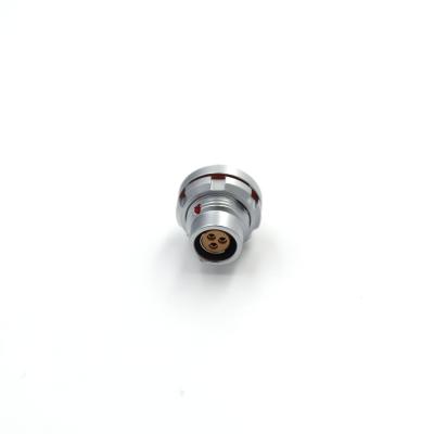 China 102F Series Fischer Cable Connector Front Lock 3 Pin Socket Chromed For Robots for sale