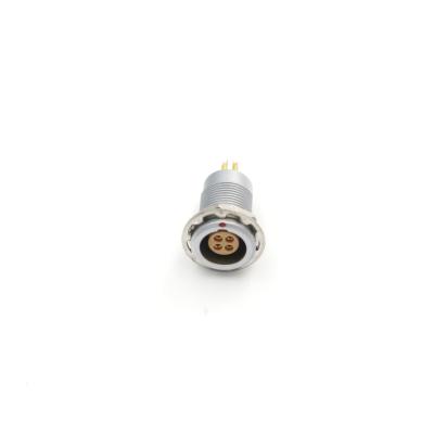 China ZGG Circular Push Pull Connectors IP50 4 Pin Waterproof Connector PPS Insulator for sale