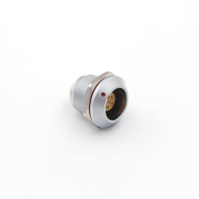 China Circular 6 Pin Push Pull Electrical Connectors Waterproof ZGG Fixed Socket for sale