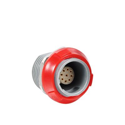 China SRD.PKG 1P Circular Plastic Connector Fixed Female 9 Pin Socket Connector IP50 for sale