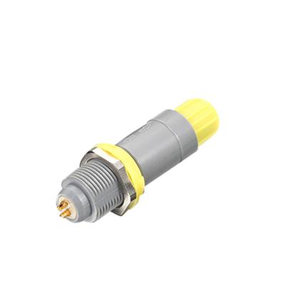 China SRD.PAG 1P 2 Pin Circular Plastic Connector Quick Push Pull Straight Plug Connector for sale