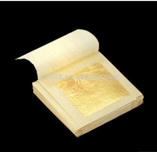 China 23 K pure gold leaf 96% gold content 8*8 CM for gilding and decorating furniture frame temple from chinese suppliers for sale