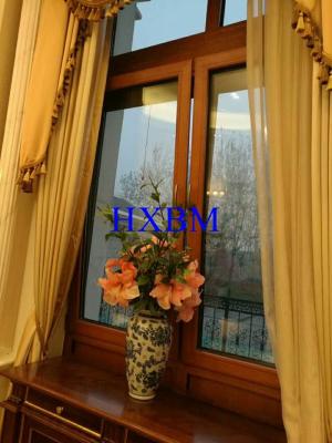 China Residential Brown Aluminium Double Glazed Windows Water Resistant High Strength for sale
