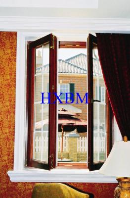 China Aluminum Surface Timber Look Aluminium Windows With Good Heat Insulation for Russia market for sale