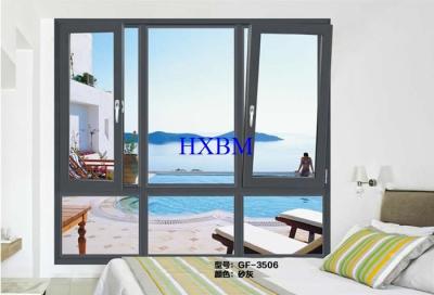 China Double glass Tilt &Turn Open Aluminium frame Casement Windows waterproof and space saved for sale