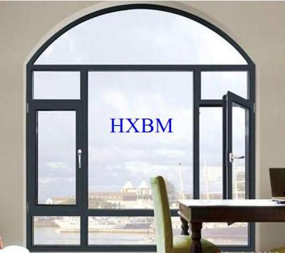 China Arch top Wind Resistance Aluminium Casement Window with screen For Both Outdoor And Indoor for sale