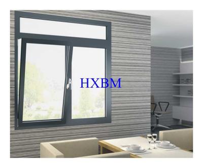 China Two Way Opening Large Tilt And Turn Windows , Grey Color Double Glazed Aluminium Windows For Qatar Market for sale