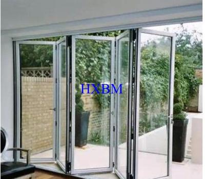 China Thermal Break Double Aluminum Folding Doors 2.0mm Aluminum Profile for sale