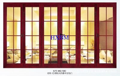 China Timber Look Aluminium Doors With Wooden Finish With 6063 -T5 Aluminum Profile for sale