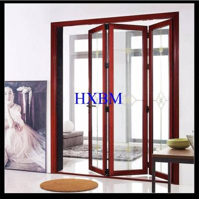 China Hurricane resistant air tightness Aluminium Doors With Wooden Finish for houses for sale