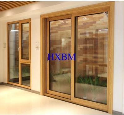 China Triple Glazed Solid Wood Windows And Doors Highly Pressure Resistant for Russia market for sale