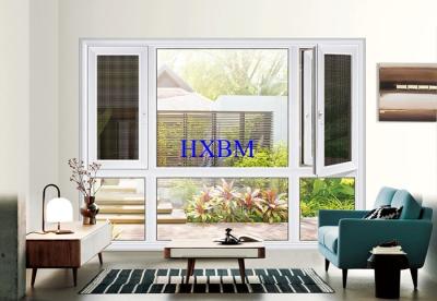 China Toughened Glass Pvc Double Glazed Windows Reinforced With Lined Steel for sale
