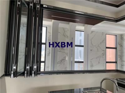 China EPDM Glass Aluminum Folding Doors Thermal Break 2.0mm Profile Damp Proof for sale