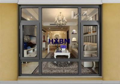 China Double Glazed Insulated Aluminium Casement Windows For Construction Projects for sale