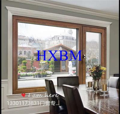 China Composite Wood Aluminum Casement Windows Customized Color With ROTO Hardware For Malaysia Market for sale