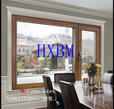 China Powder Coating 68mm Thick Aluminum Clad Wood Windows for France market for sale