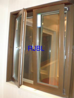 China Italian Style Arched Top Wood Clad Aluminum Windows For Saudi Arab Market for sale