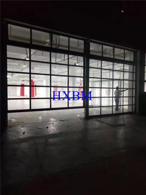 China Aluminium glass Garage Doors With powder coated color and Remote Control for construction for sale