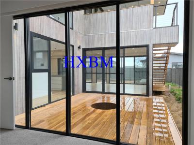 Chine Le double a glacé les portes coulissantes en aluminium externes de patio avec glisser l'écran à vendre