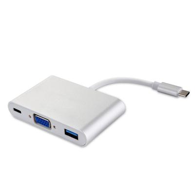 China USB 3.1 type C to VGA Monitor USB 3.0 Type C Female Charger Adapter Converter for sale