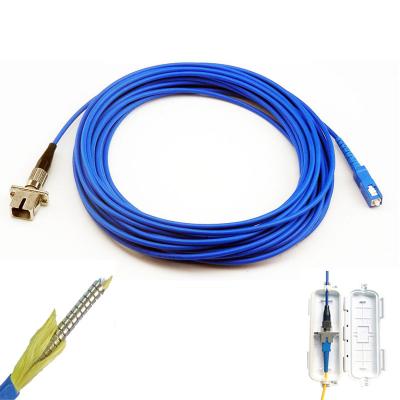 China Cable de extensión acorazado al aire libre de la fibra óptica con el adaptador del conector del SC montado en venta