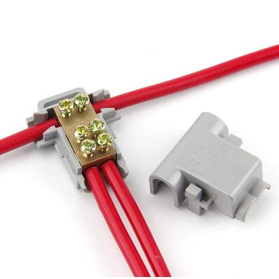 China T type wire connector 400V 60A Screw fixed Wire Splitter high power Quick connection terminal 1000V 100A for sale