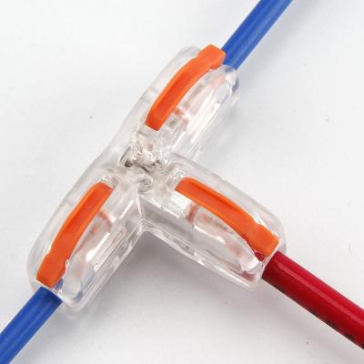 China Push in terminal wire connectors T type terminal splitter One in three out connection for sale