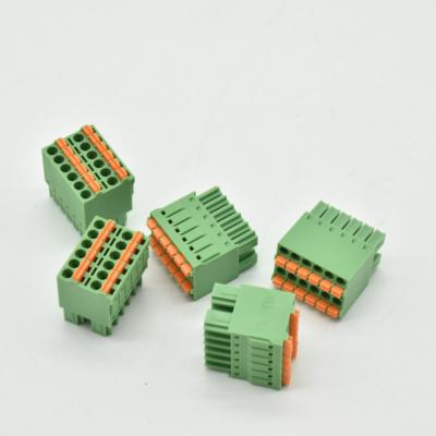 China Screwless 3.81mm pitch pluggable spring clamp terminal block HEADER for sale