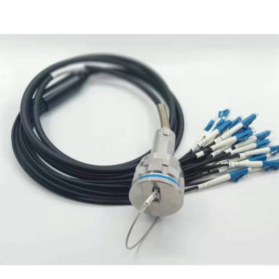 China 24 zócalos eléctricos del enchufe subacuático de fibra óptica del SC del conector de cable del perno en venta