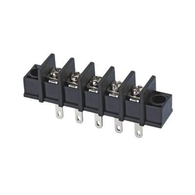 China 8.25mm/0.325' in Pitch PCB Barrier Terminal Block dip 180°  with flage 300V/20A With Approve Connector for sale